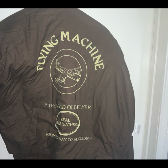 Flying machine real leather bomber - Picture 3 of 8
